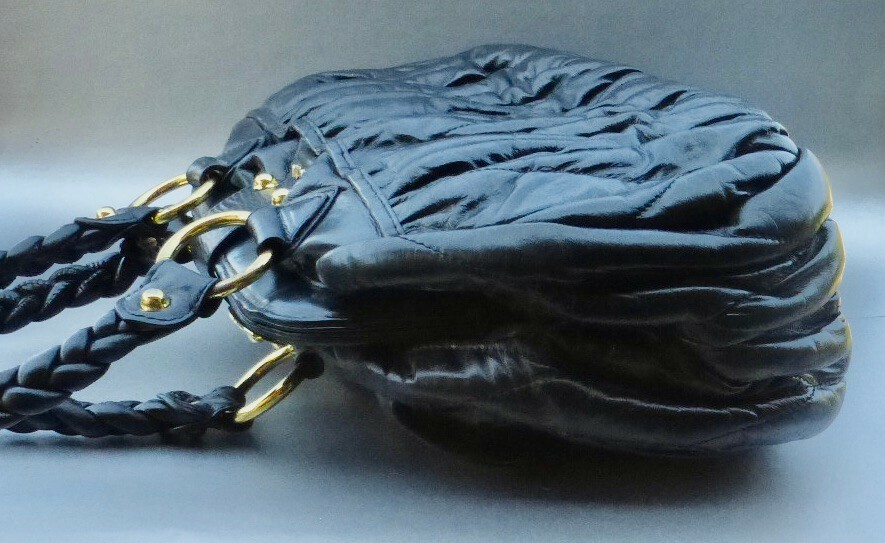 Authentic MIU MIU Matelasse Handbag Coffer 2 Way Black Authentic MIU MIU Matelasse Handbag Coffer 2 Way Black