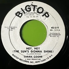 Sarah Cooke ‎– Hey, Hey (The Sun's Gonna Shine) / Please Don't Go 7” Soul 45 US