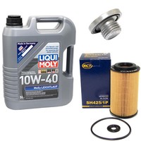 MotoröL ÖLfilter SH425/1P 10W40 5Liter + ÖLablassschraube FüR Opel Astra Vectra