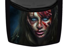 Zombie Face Undead Woman Horror Hood Truck Wrap Vinyl Car Graphic Decal 58