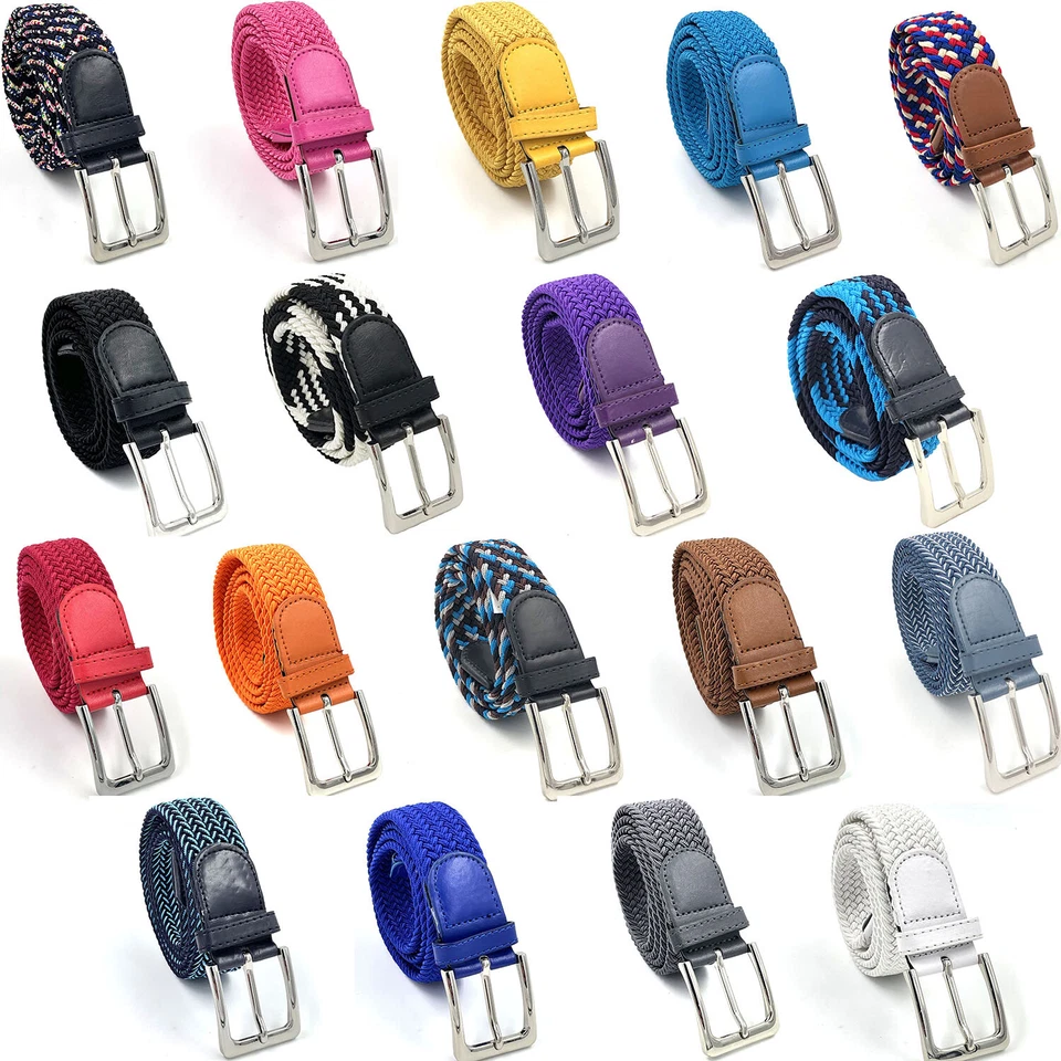 MARKENLOS Stretchgürtel Flechtgürtel Damen Herren Gürtel Elastisch Jeansgürtel Stoffgürtel