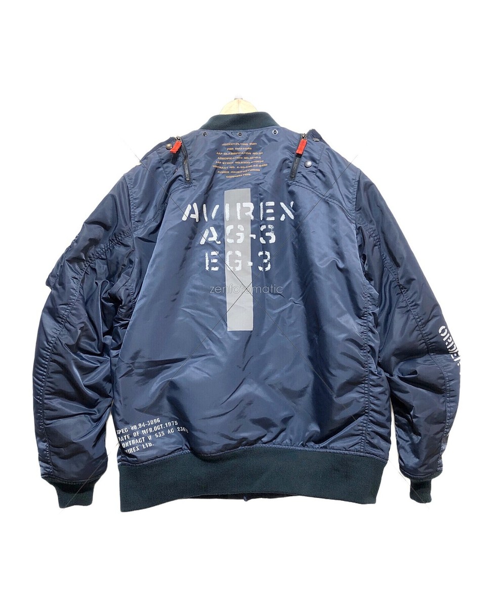 ジャケット・アウター AVIREX reversible ma-1 flightjacket navy AVIREX MA-1 Bomber Flight Jacket XL Navy Width 58cm Length