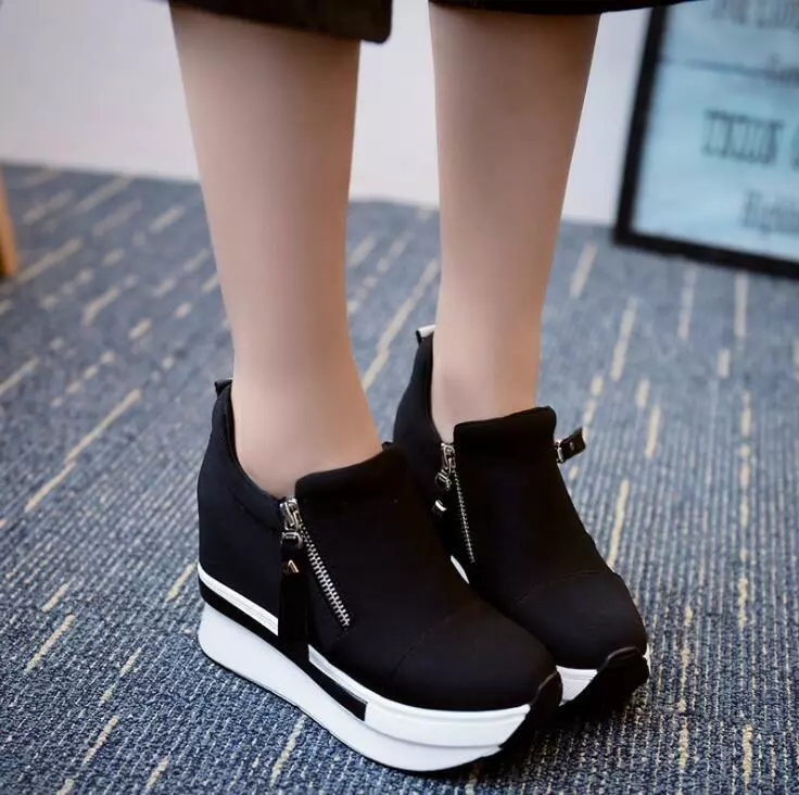 Tennis shoes with heels on them sale
