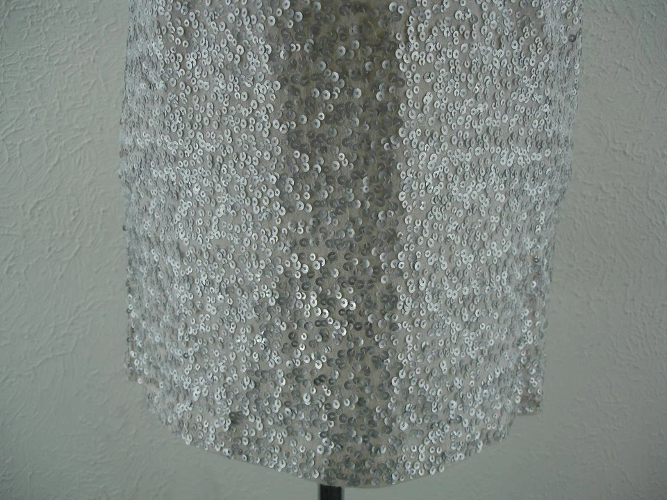 Женщин L J.Crew слоновой кости серебра блестки Майка декольте эластичной без рукавов сексуальный - Изображение 3 из 4