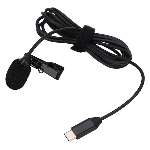 USB C Lapel Lavalier Mic Clip-on Condenser Microphone Omnidirectional Mic Black - Picture 5 of 12