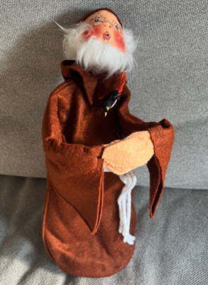Annalee doll friar monk christmas decor decoration felt vintage retro old