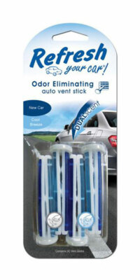 Refresh Your Car Odor Eliminating Auto Vent Stick, New Car / Cool Breeze Scent