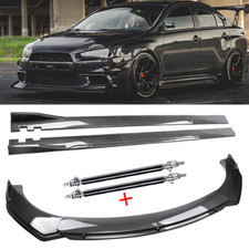 Front Lip Chin Bumper Spoiler Carbon Fiber For Mitsubishi Lancer Gt Body Kits