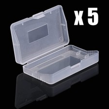 5x GBA Case Clear Plastic Cartridge Nintendo Game Boy Advance Games Dust Cover