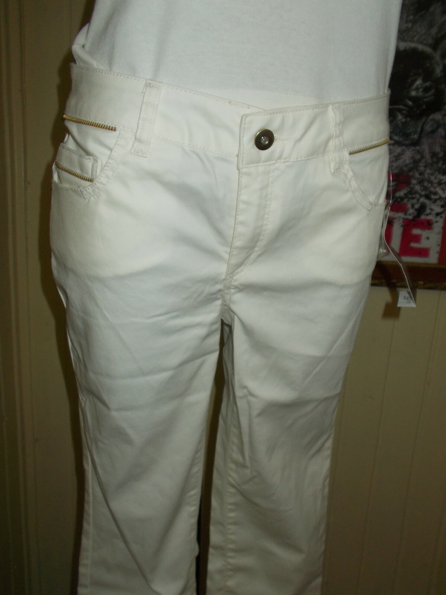 Lot De 2 Pantalons Slim Femme – Phildar Et Grain De Malice, Taille 42, Beige, Style Mom Jean