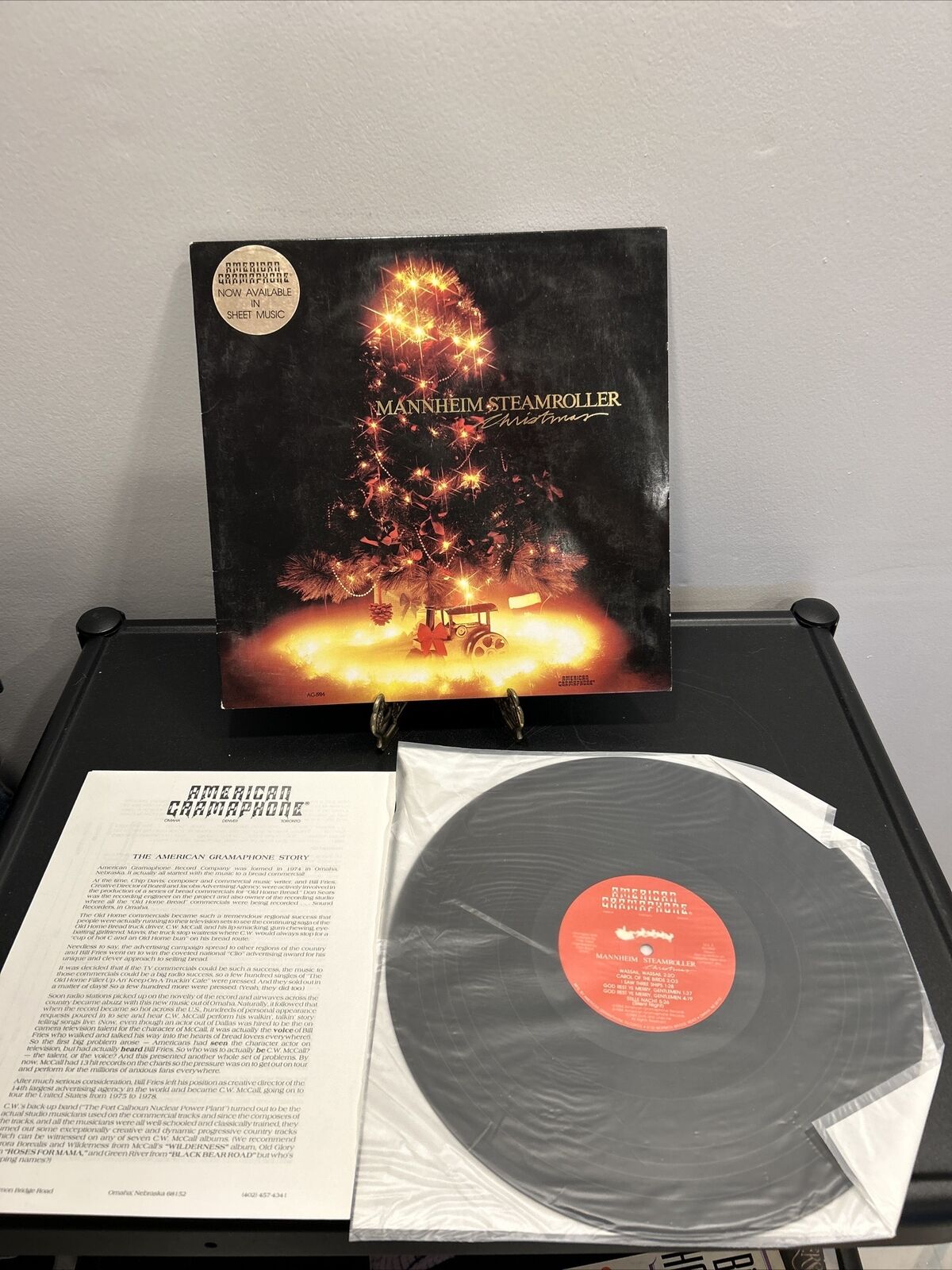 MANNHEIM STEAMROLLER Christmas Vinyl LP Translucent 1984 AG1984