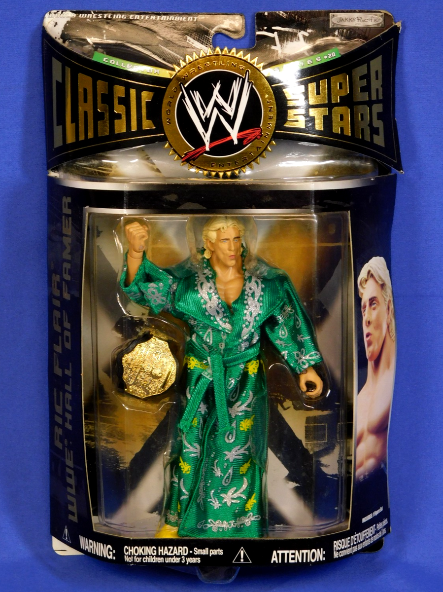 WWE CLASSIC SUPERSTARS SERIES 20 RIC FLAIR FIGURE IN GREEN ROBE