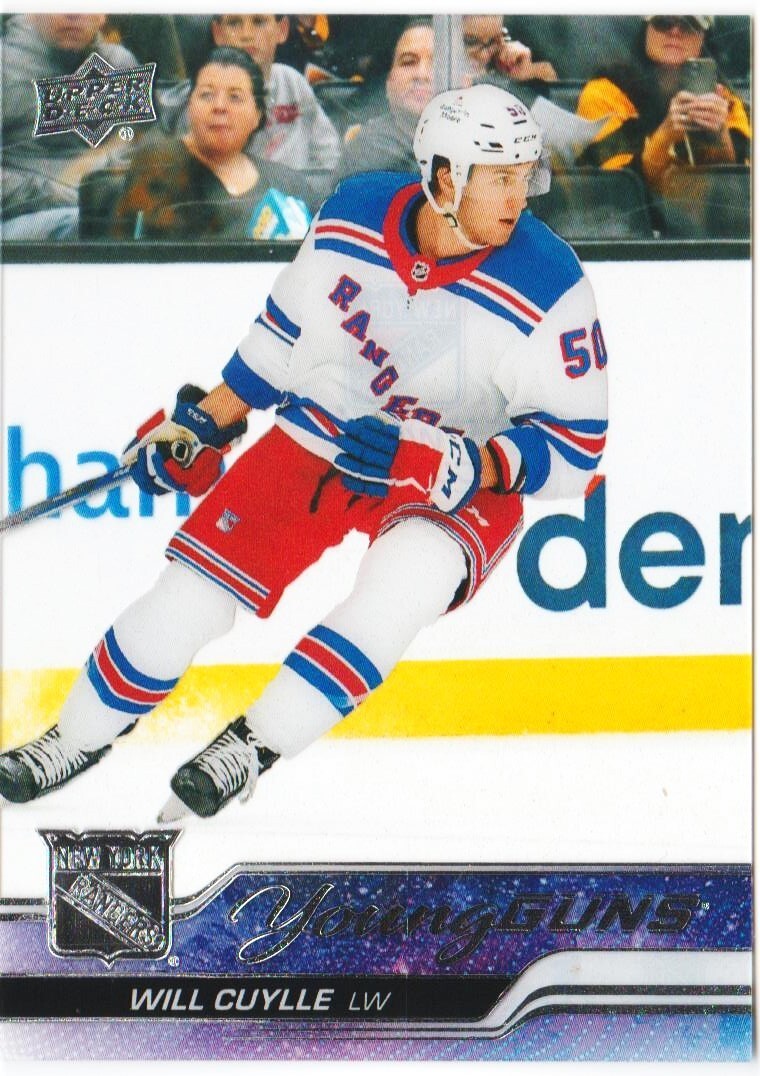 WILL CUYLLE RC 2023-24 UPPER DECK CLEAR CUT YOUNG GUNS ROOKIE CARD # 213 RANGERS