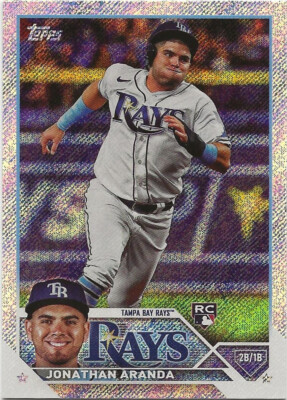 2023 Topps Factory Set JONATHAN ARANDA Retail Foil Board /608 Rays Rookie RC 154