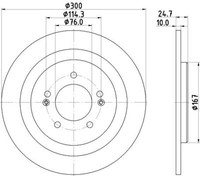2X Hella 8DD 355 118-241 Bremsscheibe FüR Hyundai