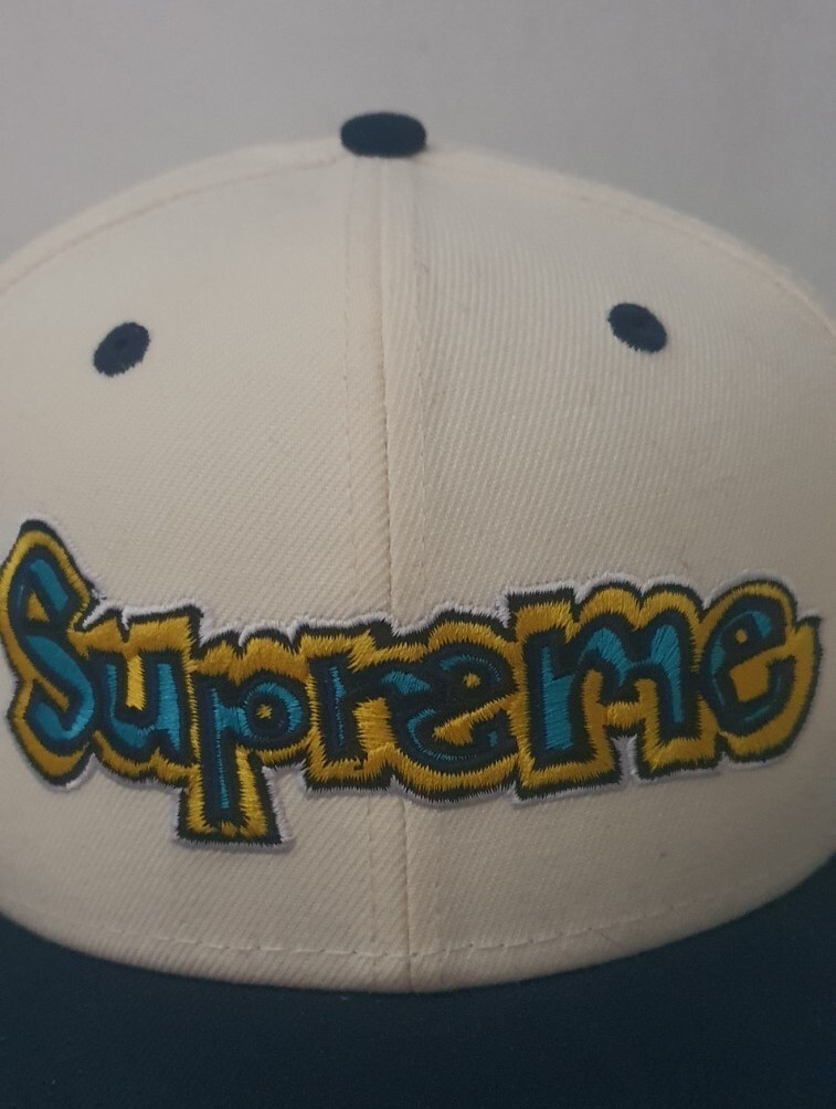 SS21 Supreme Gonz Logo New Era 7 3/4 Natural cap hat