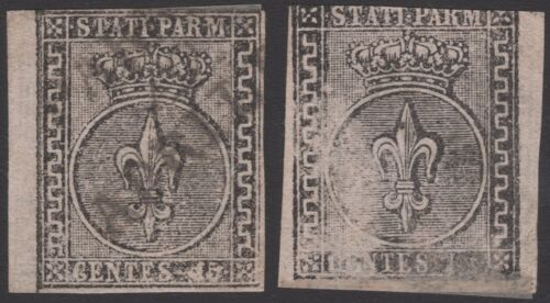 ITALIAN STATES PARME 1852 célèbre timbre rectovers unique - Photo 1 sur 1
