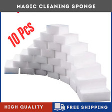 10 x Magic Cleaning Sponge Eraser Stain Remover Melamine Foam UK FREE POSTAGE!