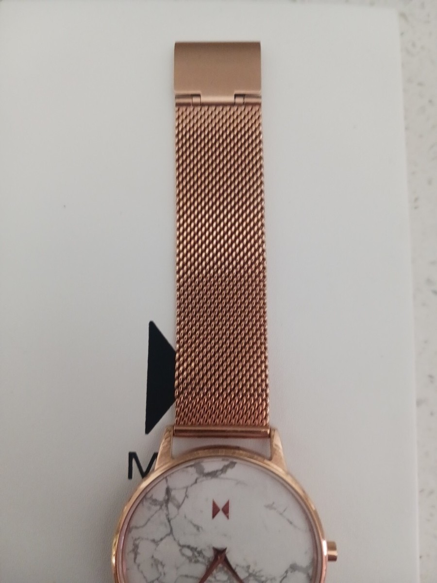 Movement Boulevard Marble Dial Rose Gold Watch with Light Gray Strap MVMT Boulevard Malibu Marble Rose Gold-Tone Stainless Steel  main image 2