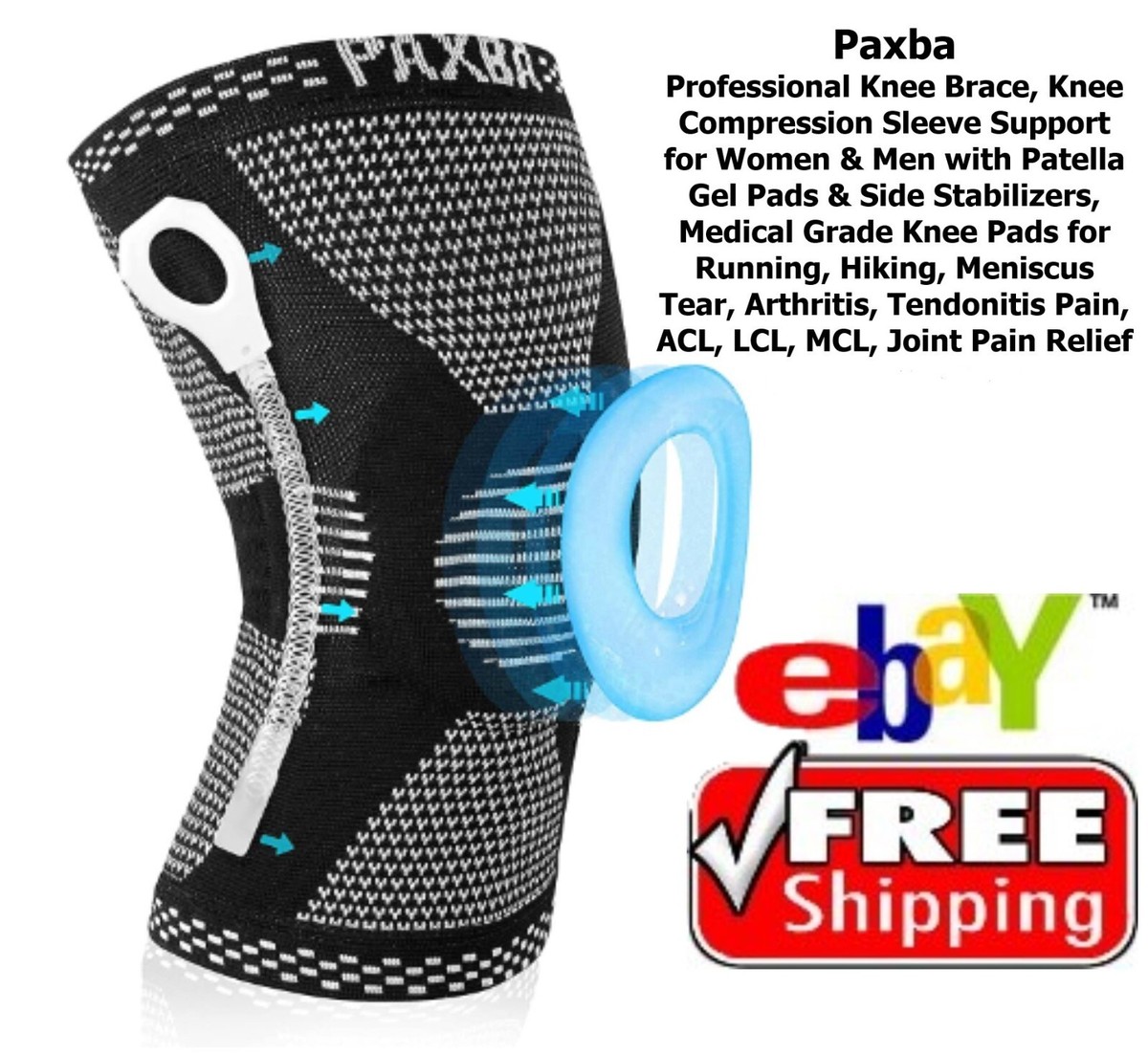 2-in-1 Professional Knee Brace For Pain Relief - Adjustable With Patella Strap & Side Stabilizers For Meniscus, ACL, Arthritis - View #3