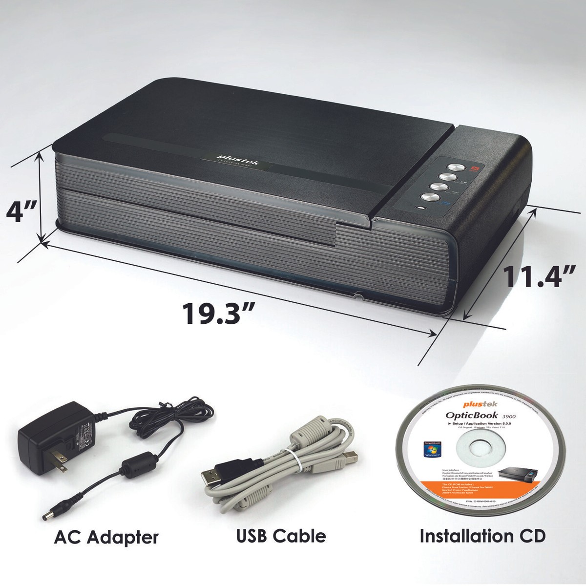 Plustek OpticBook 4800 Book Scanner, 3.6 sec per page with Shadow