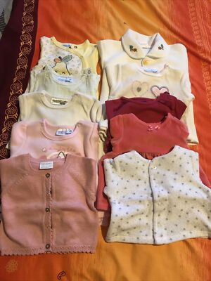 Baby Mädchen Oberteile Paket, 0-2 Monate, verschiedene Marken