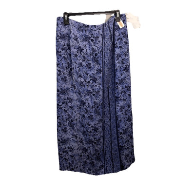 Talbots Silk Wrap Long Maxi Skirt Floral Size 14