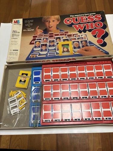 Vintage ‘Guess Who’ Milton Bradley Board Game 1987 Incomplete Face Guessing Game