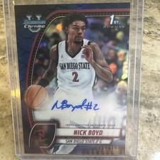 2024-25 Bowman University Chrome - Chrome Prospect Autographs Nick Boyd #73 Blue