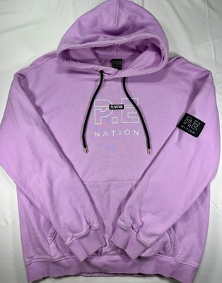 PE Nation Women s Purple Pullover Hoodie Logo Active Sweatshirt Size Large