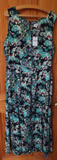 Brora sleeveless multi coloured long dress size 14 BNWT