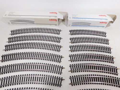 CY573-1# 20x Märklin H0 AC Track Piece K-Track Curved: 2231 + 2232 Mint Box - Picture 2 of 3
