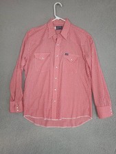 Vtg Wrangler Western Shirt Mens Large Cowboy Cut Pearl Snap USA
