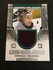 2013-14 ITG Between the Pipes #GUM-35 Dominic Roussel Game-Used Jersey Silver