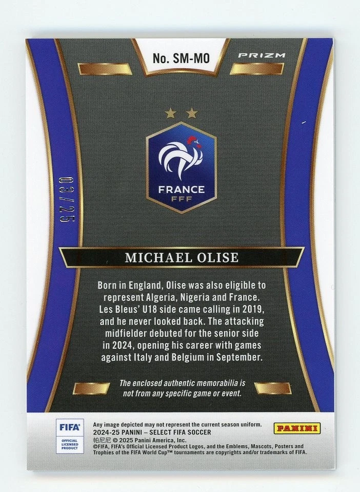 Panini FIFA Select 2024/25 Michael Olise France Patch 01/25 - Image 2 of 2