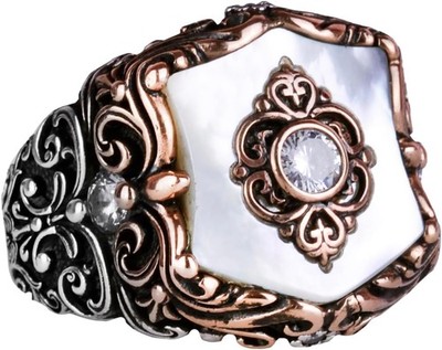 KAMBO 925 Sterling Silver Men's Ring Handmade Turkey