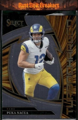 2025 Panini Select Puka Nacua #9 Turbocharged Los Angeles Rams
