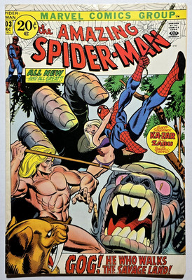 AMAZING SPIDER-MAN #103 (1971)   Offset Cvr! STAINS TEARS 'DAMAGE' etc. Look!
