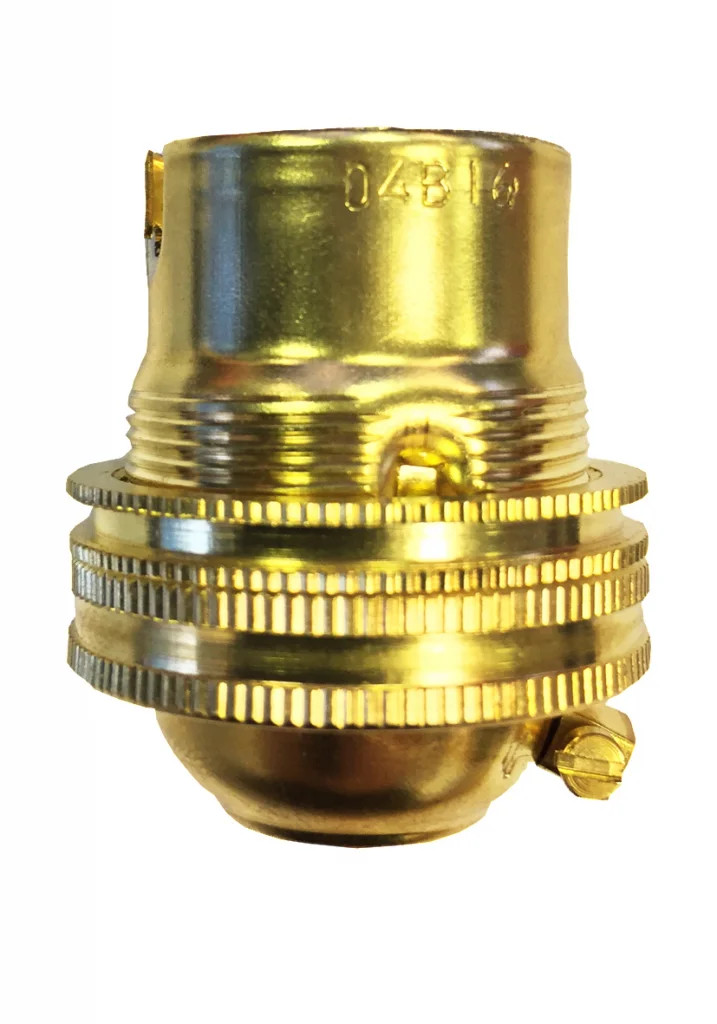 Lamp Holders And Adaptor Brass 1/2"" Holder BC Bayonet Lyvia Electrical 217