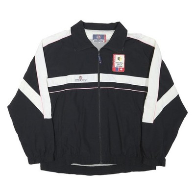 DUET SPORT Herren Trainingsjacke Track Jacket Schwarz-Weiß Polyester XL Zip