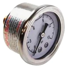 Racing Power Company R5709 1-1/2" Mechanical Fuel Pressure Gauge, 15 PSI