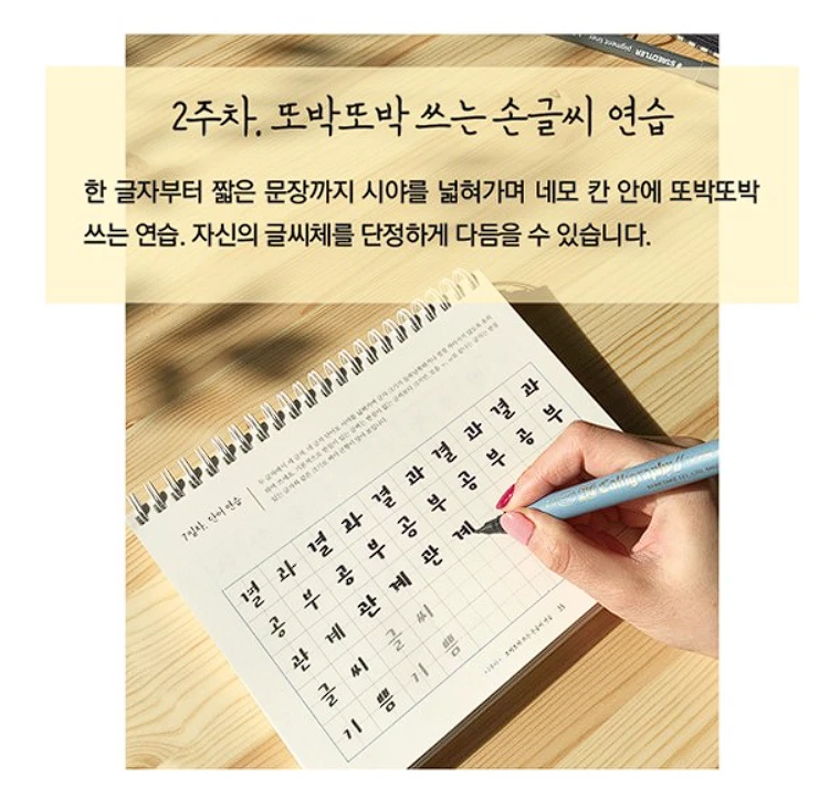 Learn Korean Writing  Hangul Calligraphy Workbook  Made in Korea  Ships Fast - Image 4 of 4
