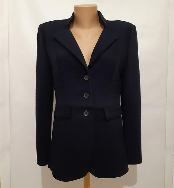 Women Gerry Weber Blazer Navy Knit 36 / S / 44