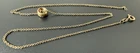 4.27g Sterling Silver Vintage Cable Chain Slider Bead Necklace Spring Ring 17in