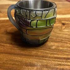 Colorful Painted Book Cup With Handle Creative Coffe Cup As Gift Art Mug