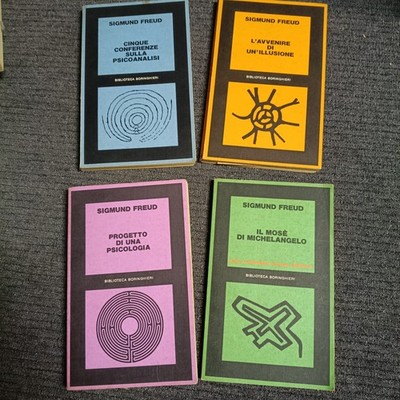 SIGMUND FREUD AUSGABE BIBLIOTHEK BORINGHIERI 1982 4 Bände Lot