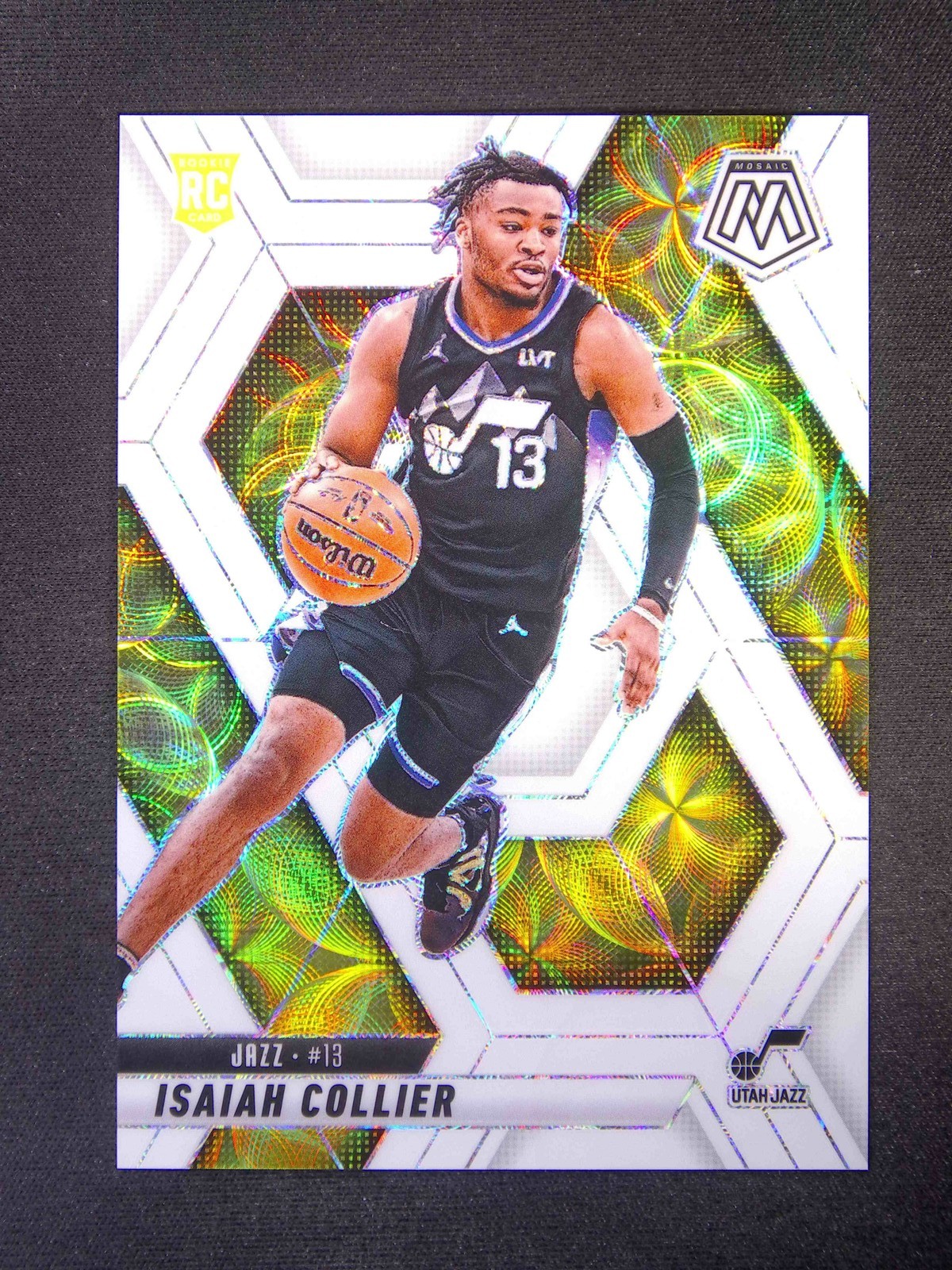2024-25 Panini Mosaic Isaiah Collier #222 RC Rookie Scope White /25