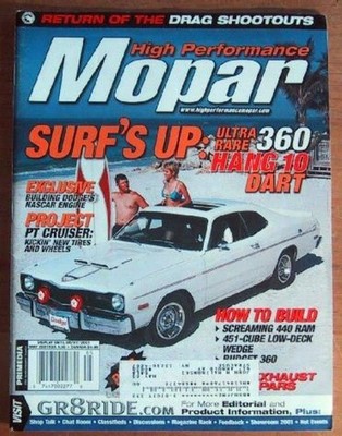 HIGH PERFORMANCE MOPAR 2001 MAY - HANG 10, 71 FURY GT, PROJ PT CRUISER, 440 RAM