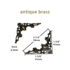 12pcs Metal Decorative Corner Cover Edge Protector for Book Scrapbook Photo Albu