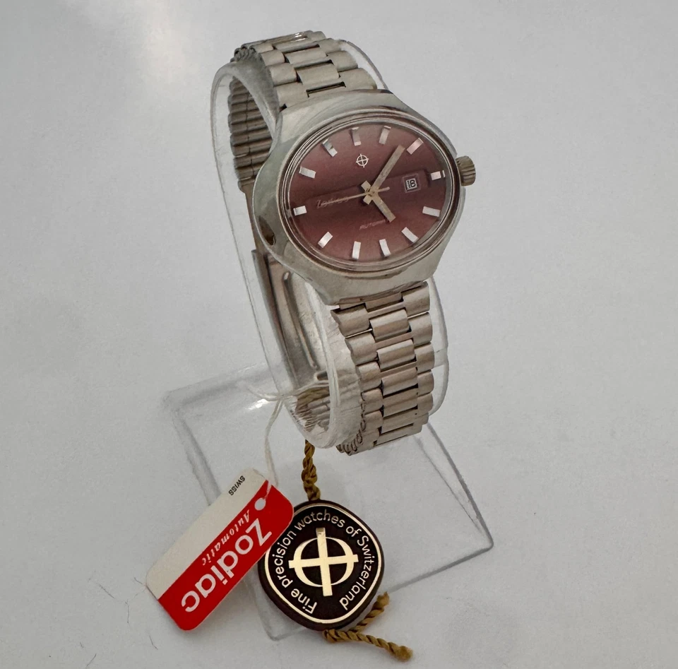 Zodiac NOS ZODIAC Date Ref 342 970 2120 Oval Stainless Steel Ladies Watch SALE - Image 2 of 4